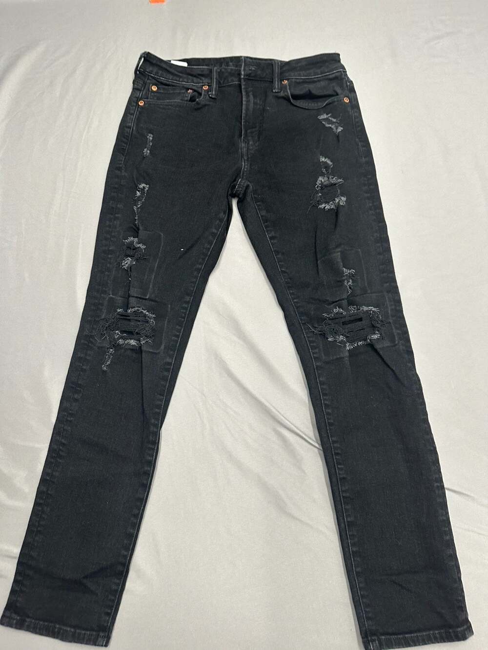 American Eagle Airflex+ Distressed Black Slim Jeans